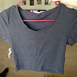 Grey crop top